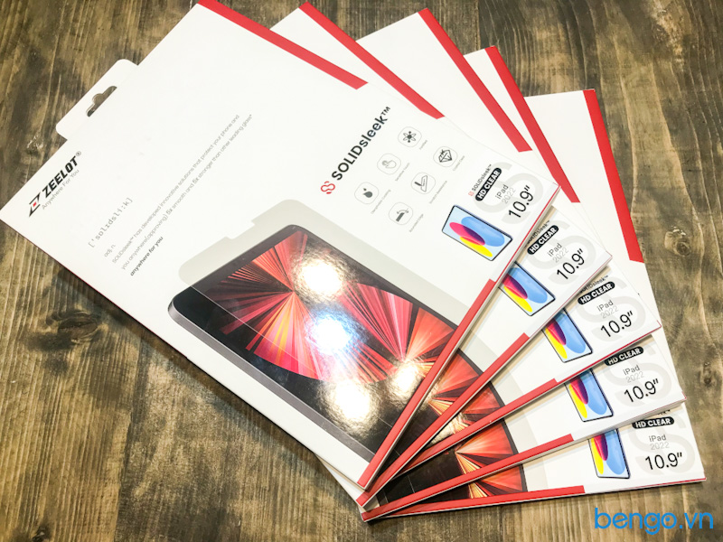 DÁN CƯỜNG LỰC DÀNH CHO IPAD 10.9" 10TH GEN ZEELOT SOLIDSLEEK 2.5D - Hàng Chính Hãng