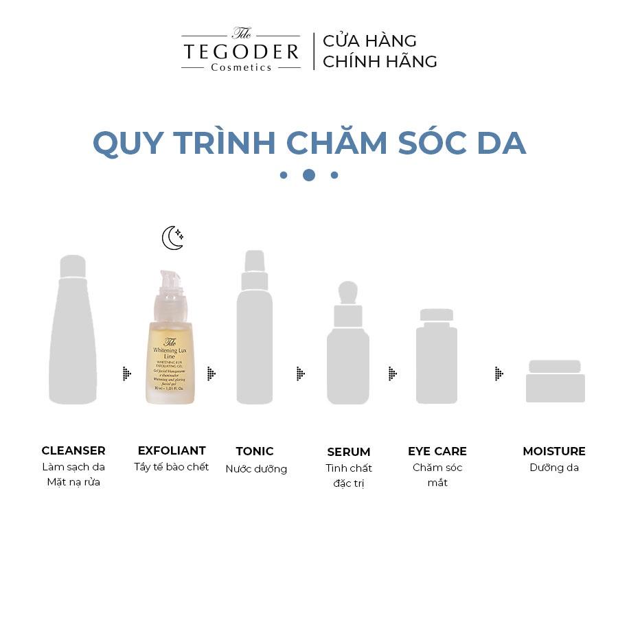 Tinh chất giảm thiểu tế bào chết chống oxy hóa Tegoder Whitening Lux exfolianting set 30 ml mã 7481