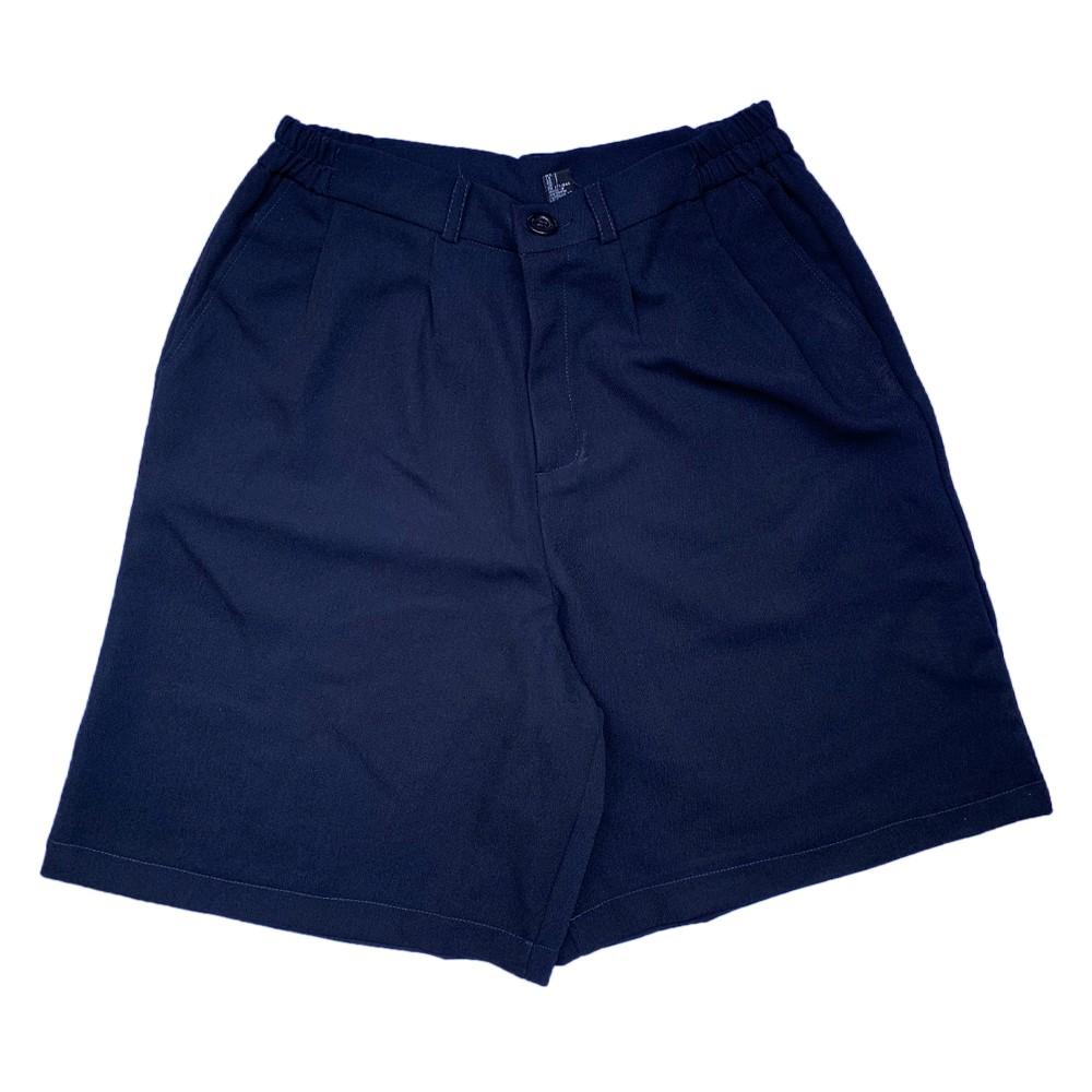 Quần short ống rộng Unisex nam nữ cạp cao màu đen CRQ023