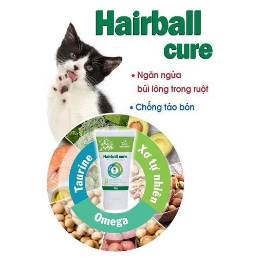 THỨC ĂN SIRO TIÊU BÚI LÔNG, HỖ TRỢ TÁO BÓN, BỔ SUNG VITAMIN CHÓ MÈO - Hairball cure