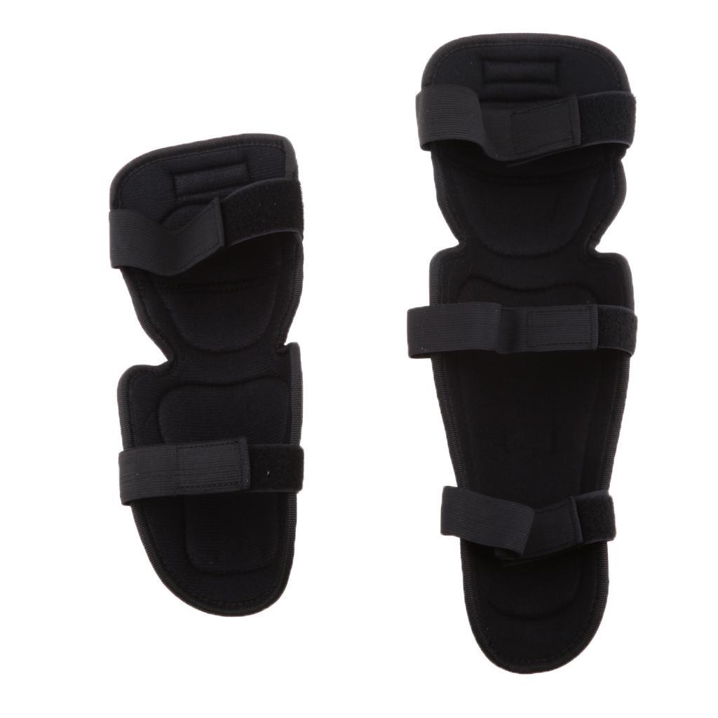 2x 4Pieces Unisex Motorcycle Motocross Cycling Elbow And Knee Pads Protector Guard Armors Set Black