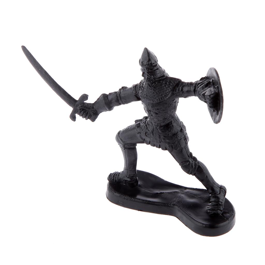 60 Cái/lốc Bạc Đen Chiến Binh Thời Trung Cổ Binh Sĩ Quân Đội Nhân Vật Playtoy Tặng