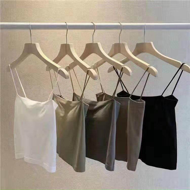 Áo 2 Dây Croptop Cotton Đệm Ngực Co Giãn Mát Mẻ Thoải Mái 2S14