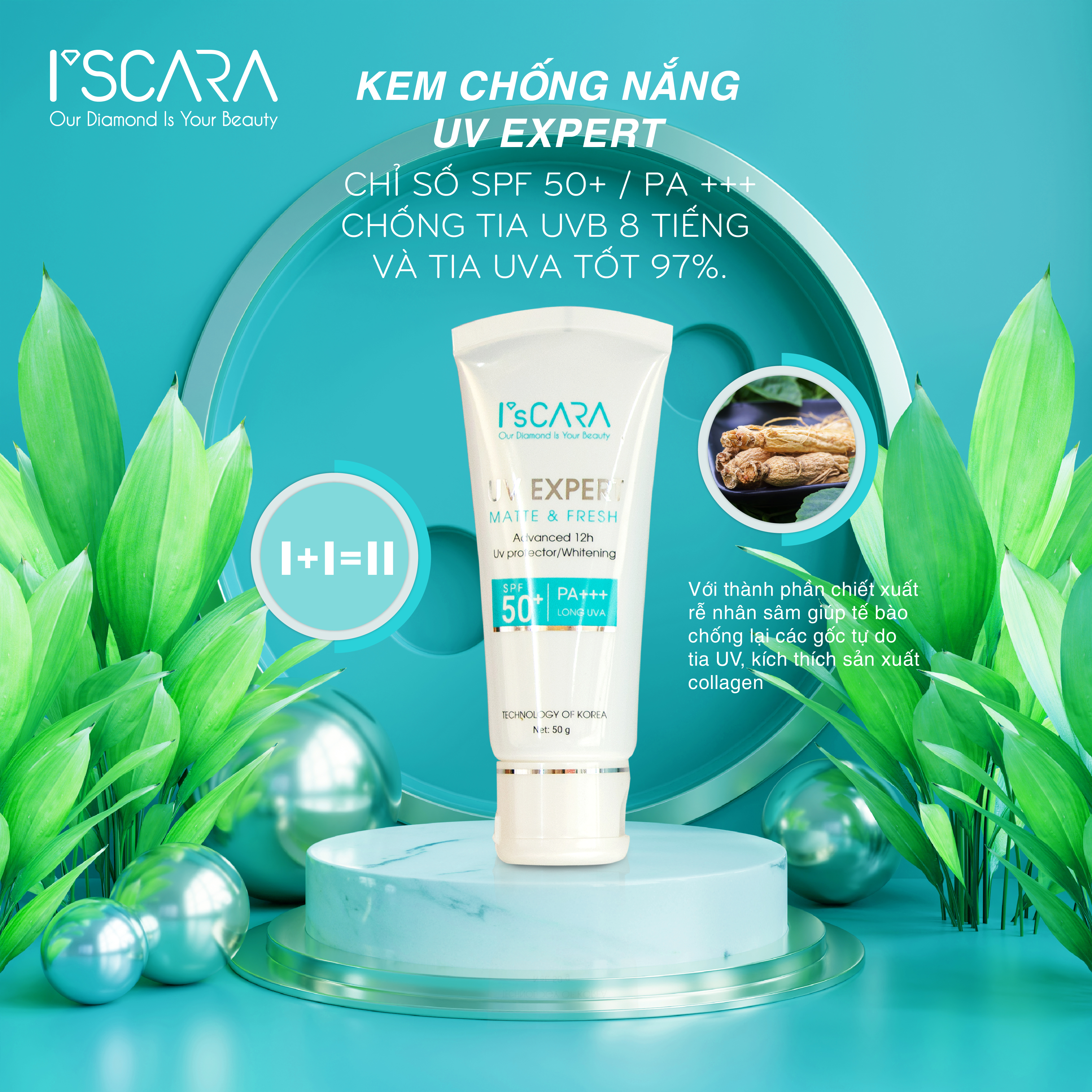 KEM CHỐNG NẮNG I'SCARA UV EXPERT