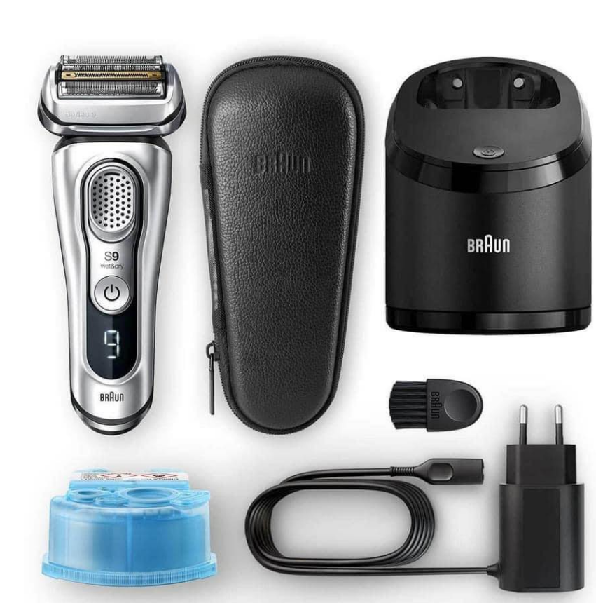 Máy Cạo Râu Nam Braun SERIES 9 9390CC, Braun Shaver, Sạc Nhanh, Vệ Sinh An Toàn Dưới Nước, Model 2023, Nhập Đức