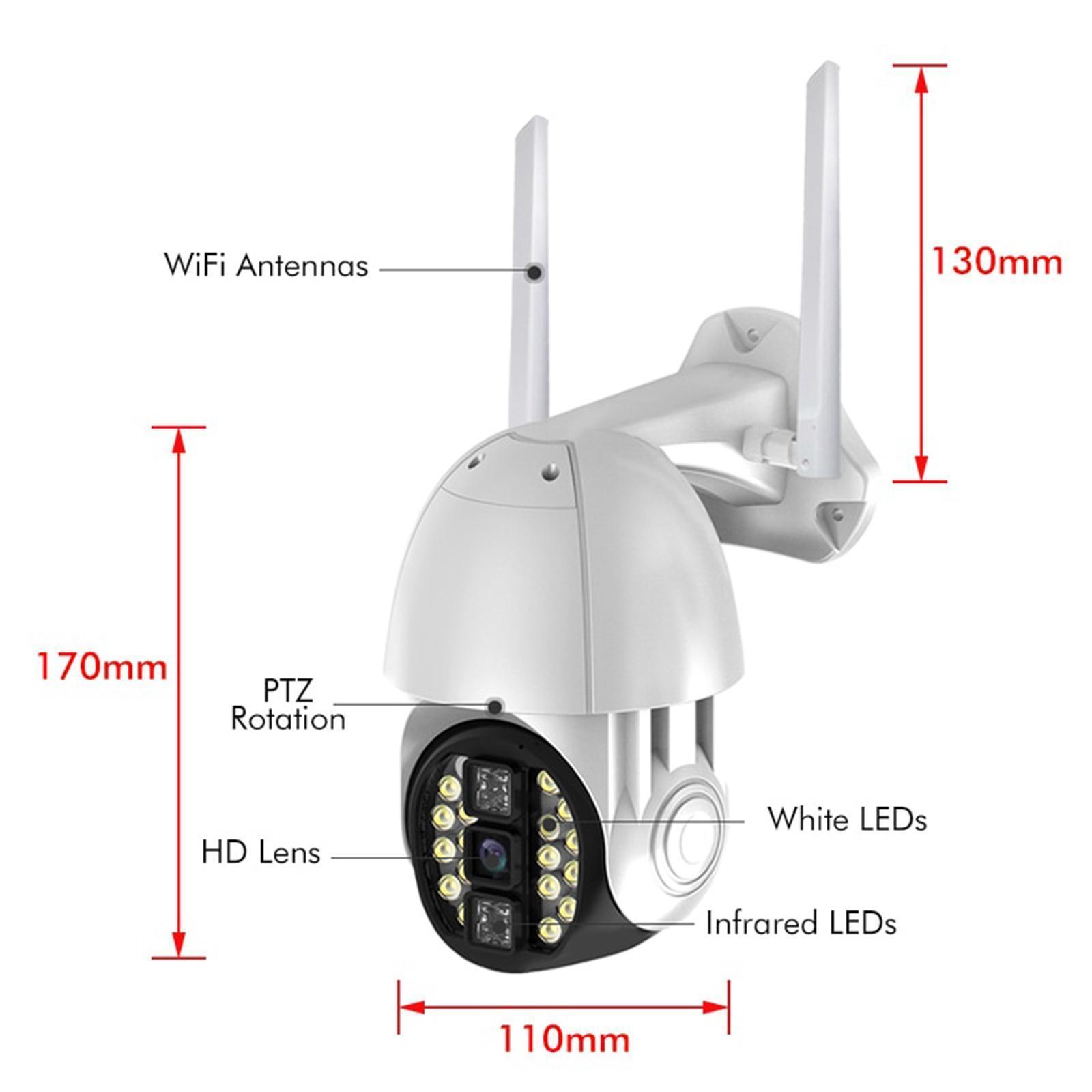 Surveillance WiFi Camera Pan Tilt 3MP Outdoor Wireless CCTV for Home Plug-US