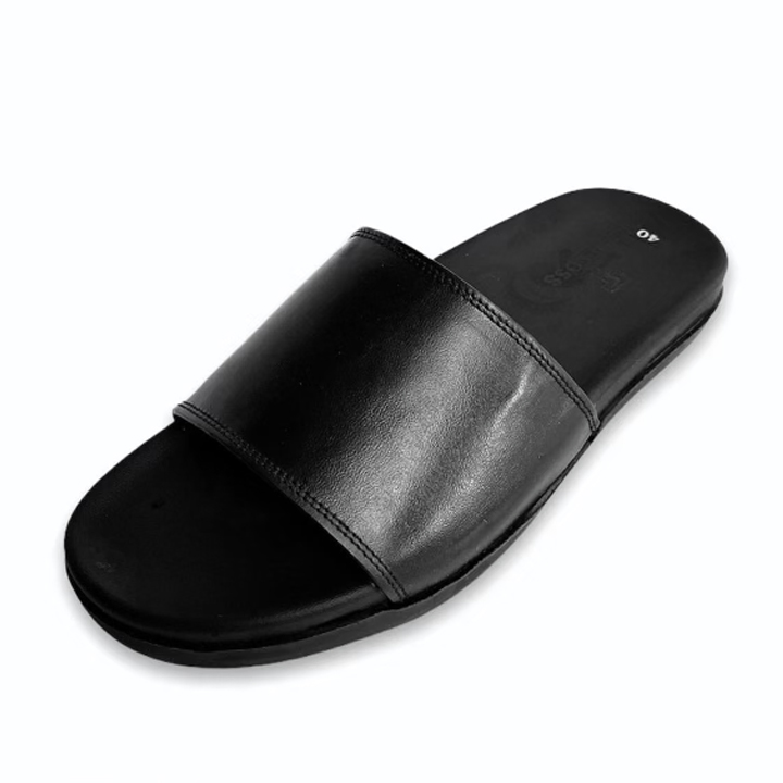 Dép nam da bò thật TEFOSS DT03 quai ngang trơn trẻ trung, năng động size 38-44