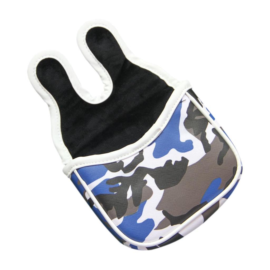 Golf Mallet Putter Headcover, Heel Shaft, Magnetic Closure, Camouflage, Golf Head Cover, Design Fits All Brands