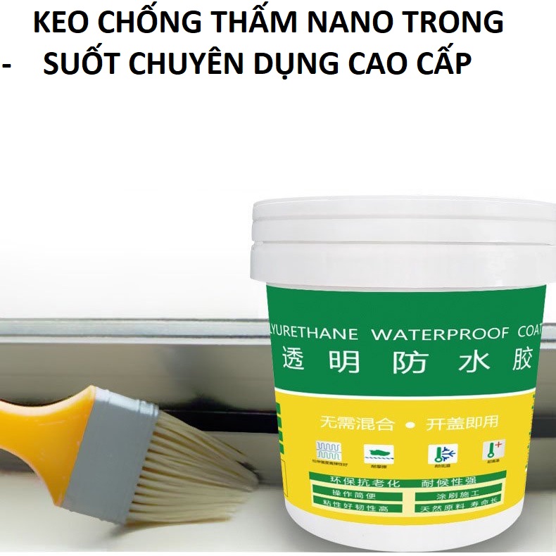 Siêu Keo chống thấm trong suốt trám mạch gạch, vết nứt trên bề mặt Redkeev kèm cọ cao câp