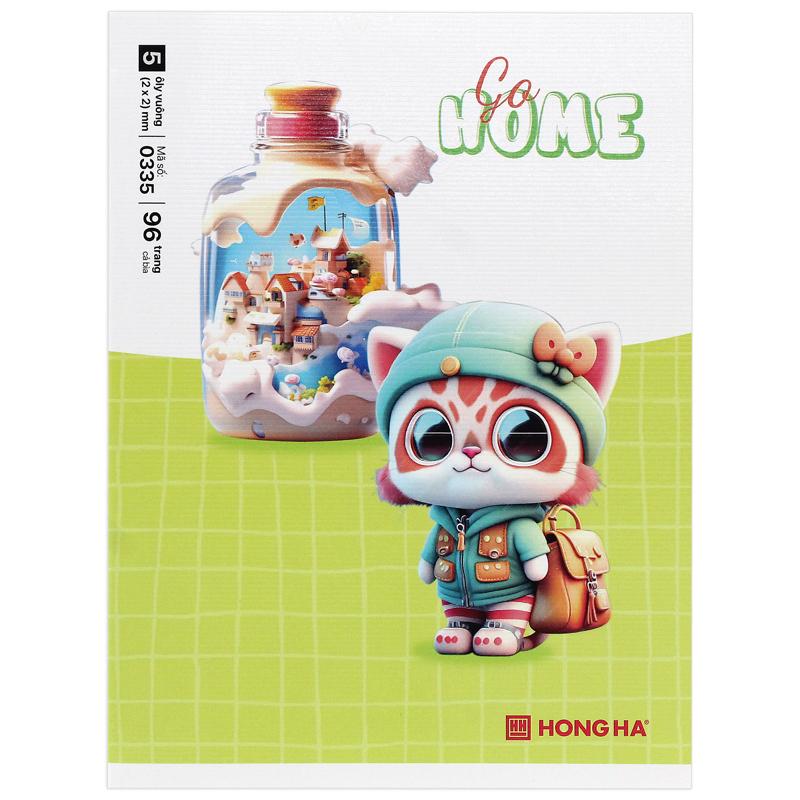 Tập Học Sinh Class Go Home - 5 Ô Ly Vuông - 96 Trang 80gsm - Hồng Hà 0335 (Mẫu Bìa Giao Ngẫu Nhiên)