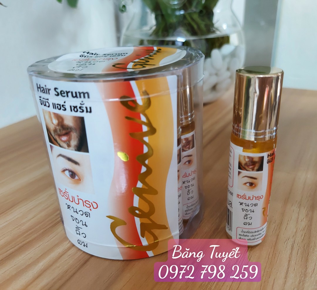 Serum kích mọc lông mi, chân mày, râu, ria mép, tóc Genive Thái Lan 10ml