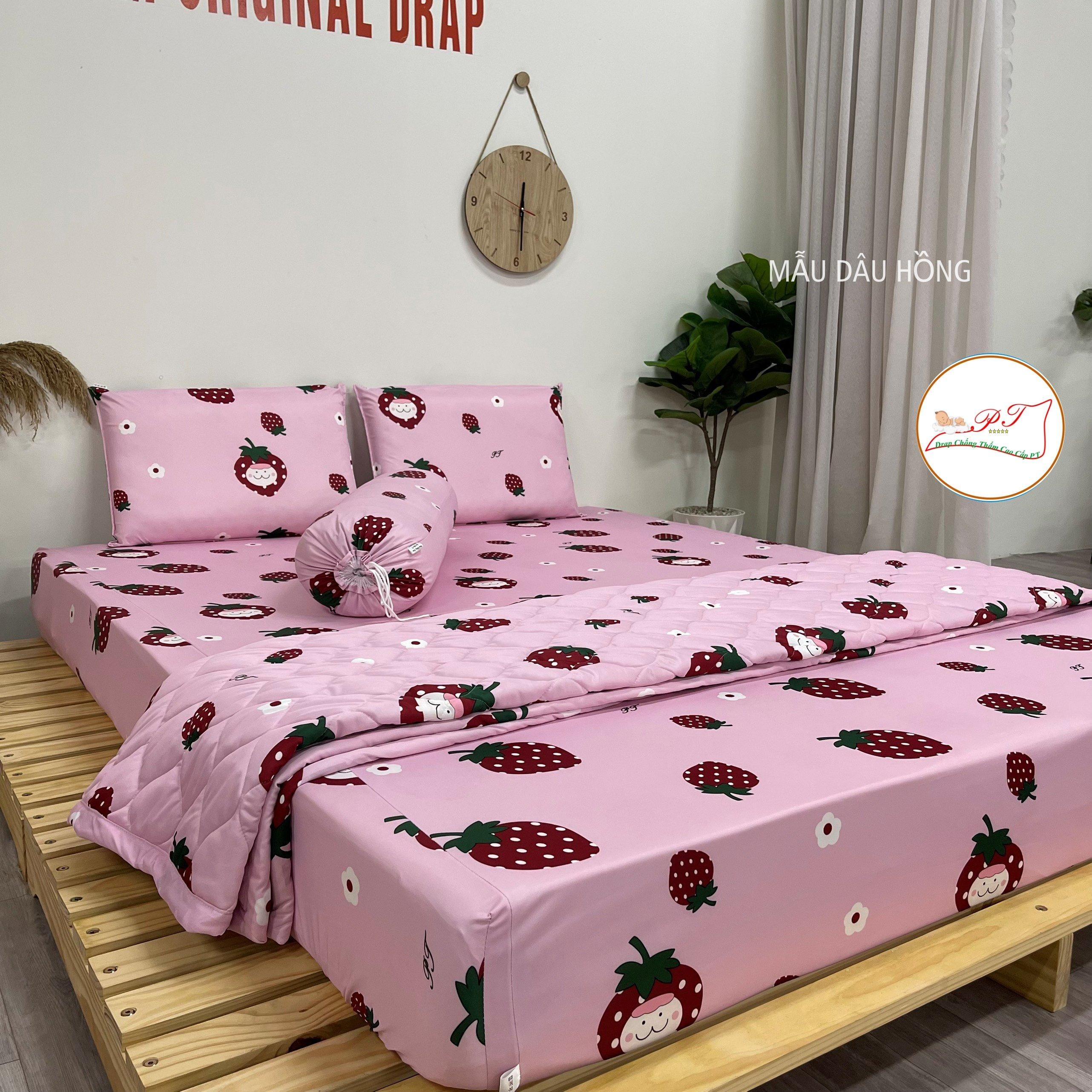 Ga Chống Thấm PT Họa Tiết Dâu Hồng