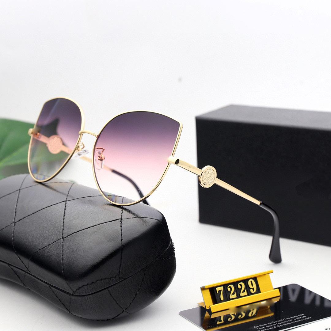 Mới Thời Trang Mắt Mèo Kính Mát Thương Hiệu Kính Mát UV400 Gradient Màu Không Gọng Kính Gafas De Sol Mujer