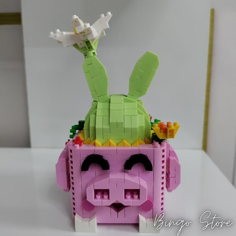 MÔ HÌNH LẮP RÁP CHẬU CÂY PINK PIG 548 CHI TIẾT
