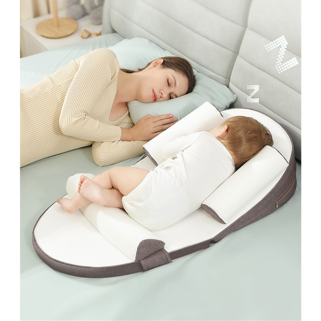 Gối Chống Trào Ngược Gấp Gọn Baby Nest Infant Anti Spitting Milk Slope Pad Feed