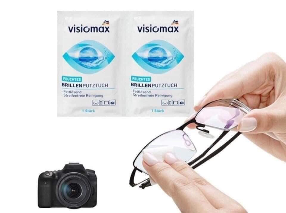 Giấy lau kính VISIOMAX - hàng nội địa Đức - Hộp 52 miếng