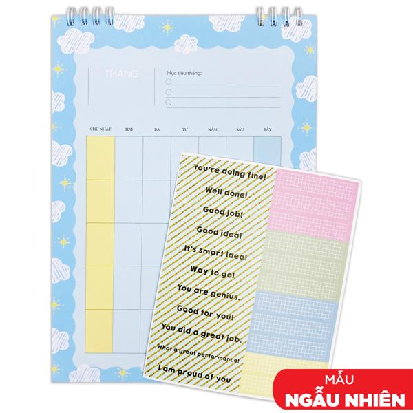 Sổ Kế Hoạch Tháng B5 - Blueangel (12 Tờ) (Mẫu Màu Giao Ngẫu Nhiên)