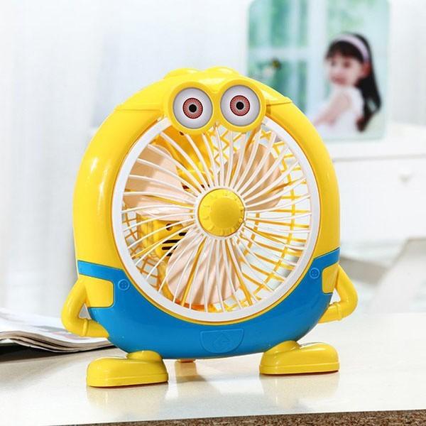 Quạt cắm điện cỡ nhỏ Cartoon fan giao màu ngẫu nhiên - quạt fan - GDHN Loại Tốt