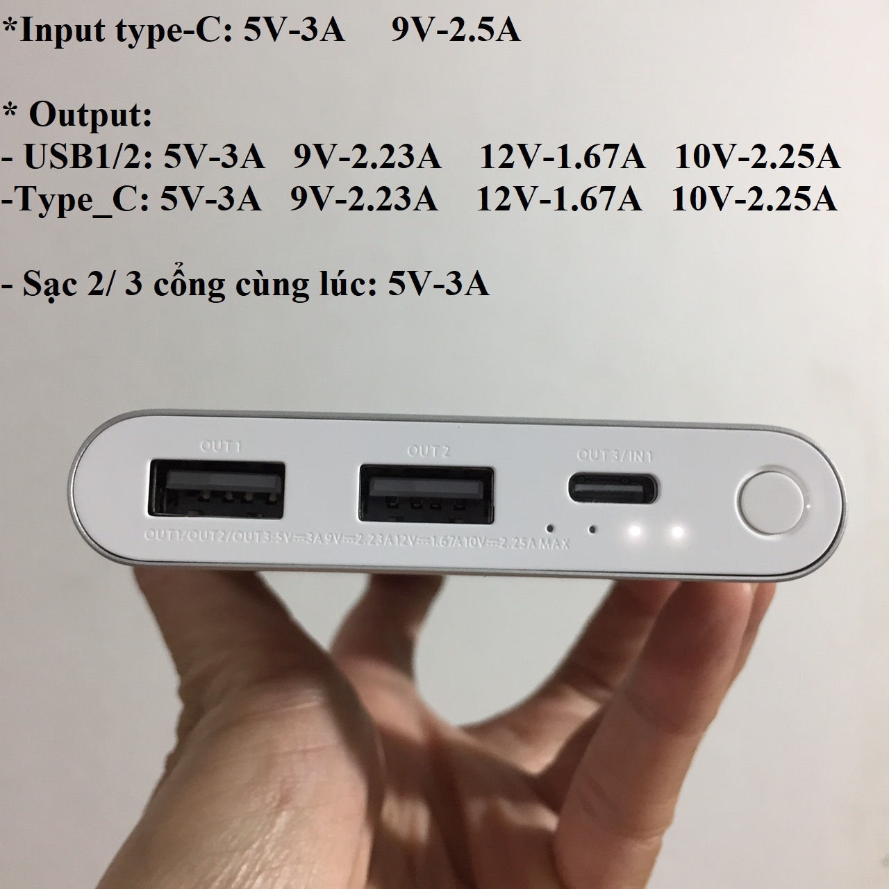 Pin dự phòng sạc nhanh 22.5W 10.000mAh 3 cổng Xiaomi PB100DZM _  hàng chính hãng