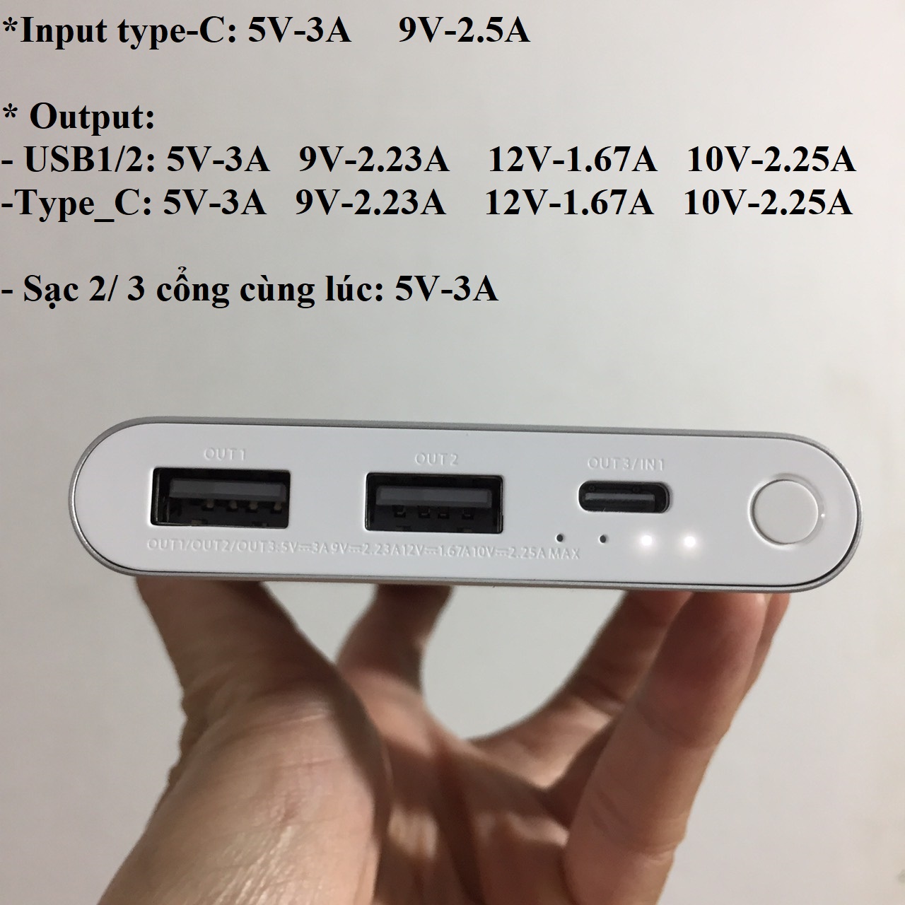 Pin dự phòng sạc nhanh 22.5W 10.000mAh 3 cổng Xiaomi PB100DZM _ hàng chính hãng
