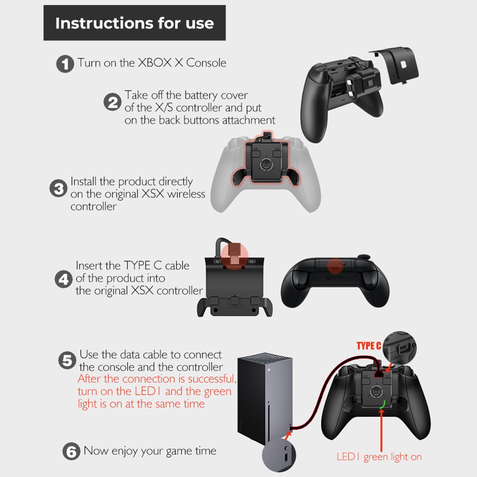Portable Game Controller Triggers Flex Mod Pack Joystick Supplies Gamepad Extender Key Back Button Adapter Controller Button for Xbox Series X/S