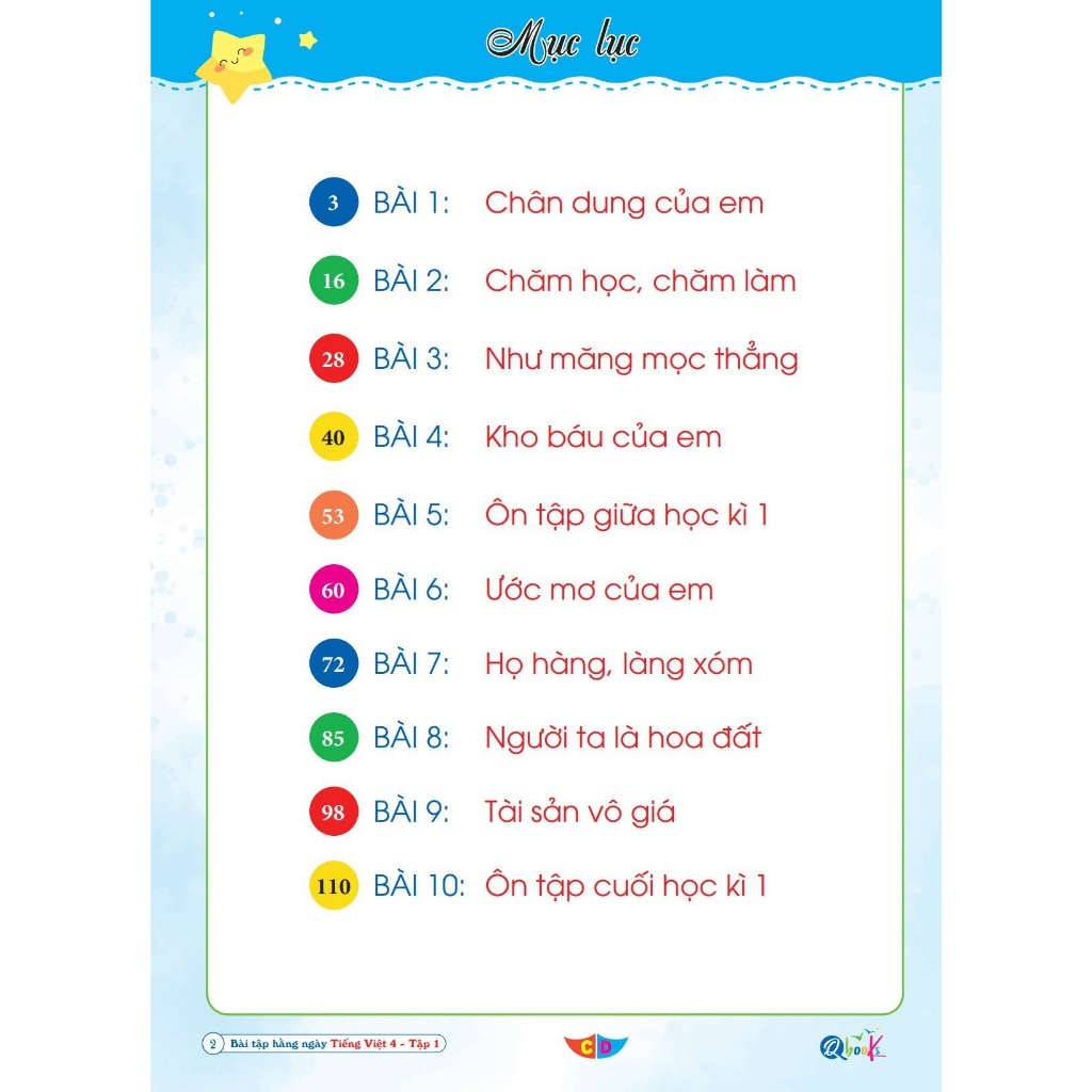 Sách - Bài Tập Hằng Ngày Tiếng Việt 4- Tập 1 - Có mã QR Video bài giảng
