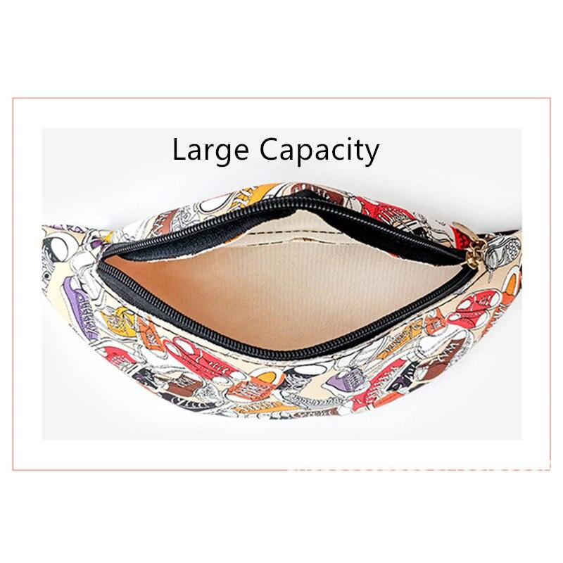 2021New summer fashion waist bag for men and women with Cow leopard shoe print casual women's bag PU leather running bags