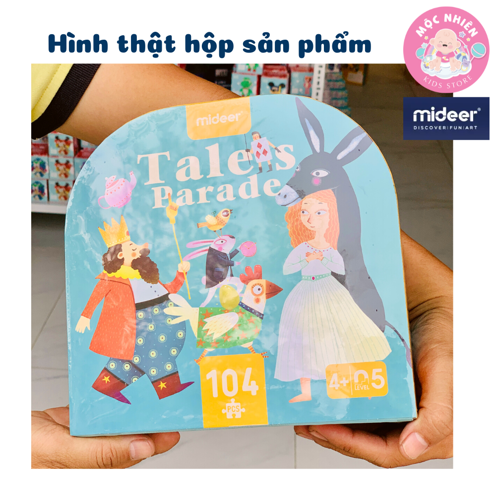 Bộ xếp hình valy Mideer Tales Parade 104 mảnh ghép dành cho bé từ 4 tuổi + (Puzzle) - chủ đề Cuộc diễu hành cổ tích