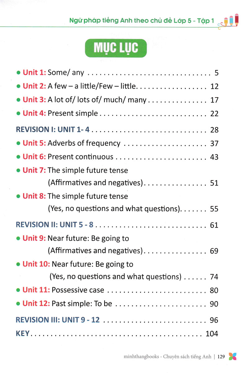 PRIMARY GRAMMAR - NGỮ PHÁP TIẾNG ANH THEO CHỦ ĐỀ LỚP 5 - TẬP 1_MT