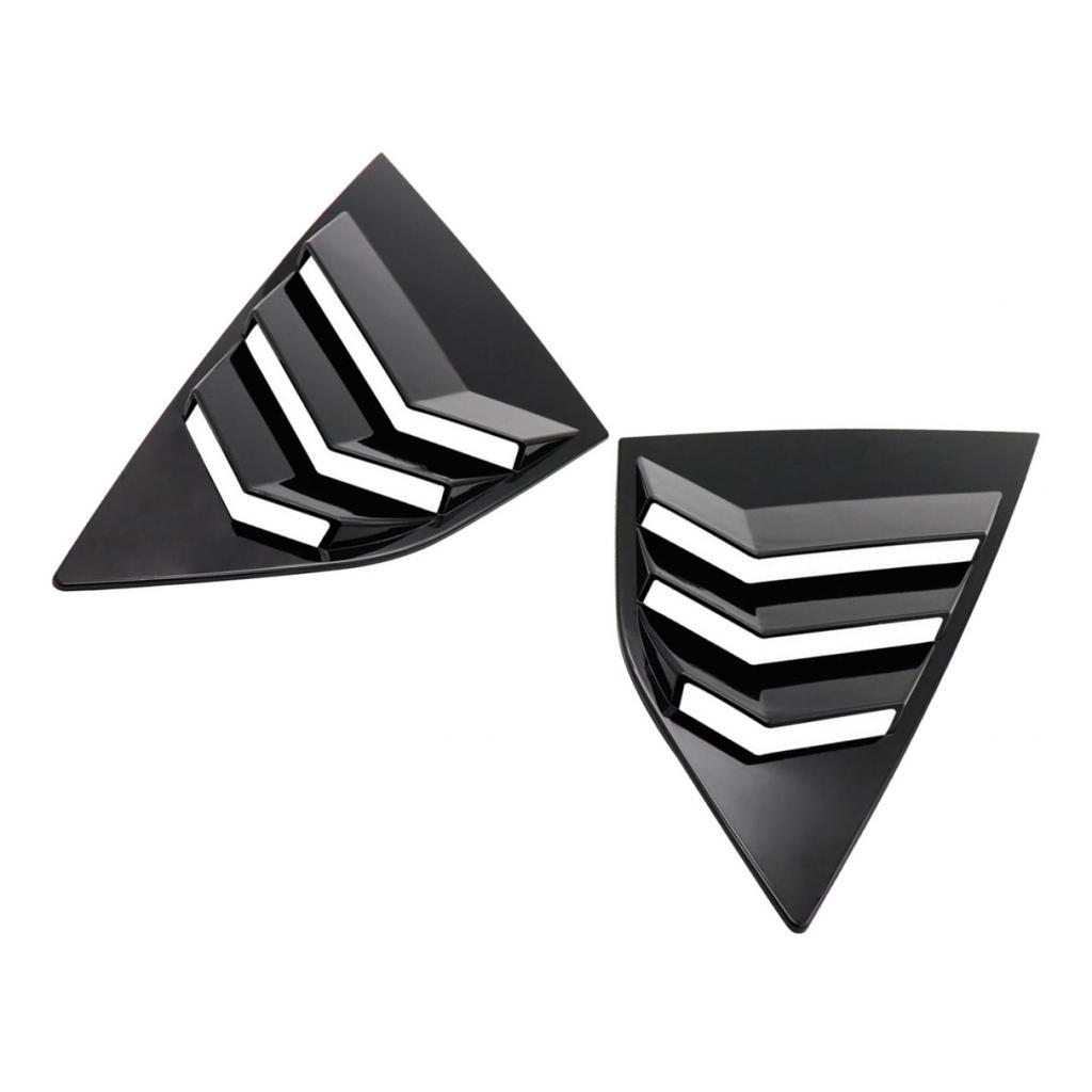 Pair Car Window Blinds Side Trim Decoration for Ford Focus ST RS MK3 2012-18