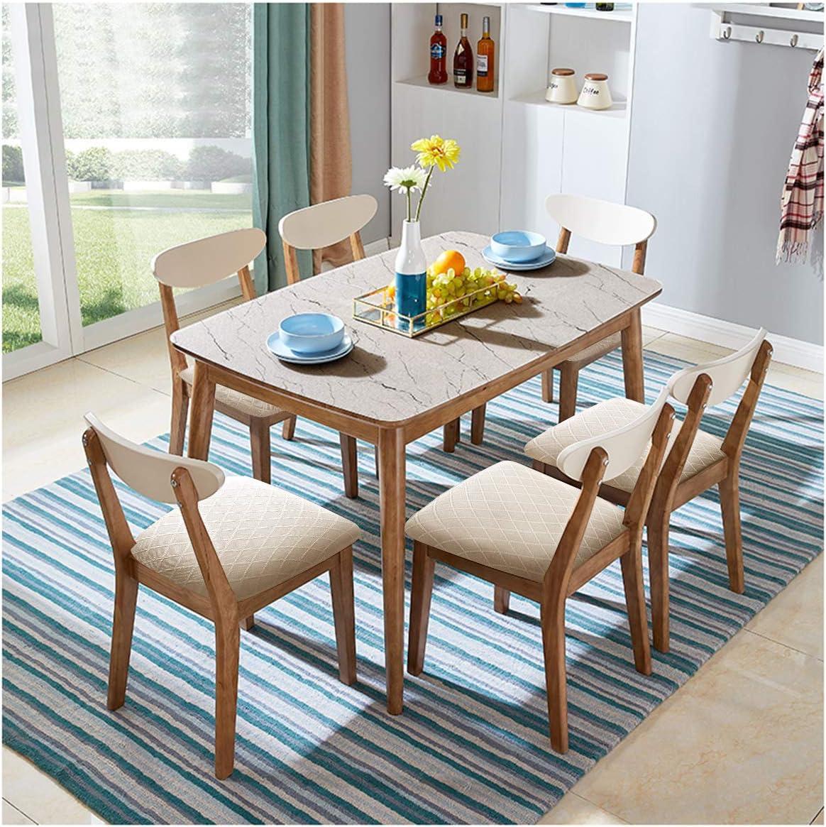 Dạ Nỉ Nổi Ghế Bọc Co Giãn Ghế Bọc Dành Cho Phòng Ăn Văn Phòng Khách Sạn Cưới Màu Be Bộ 6