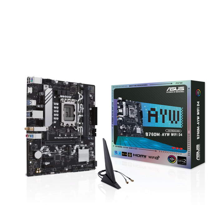 Mainboard ASUS B760M-AYW WIFI D4 ( B760/LGA1700/DDR4/mATX ) - Hàng Chính Hãng