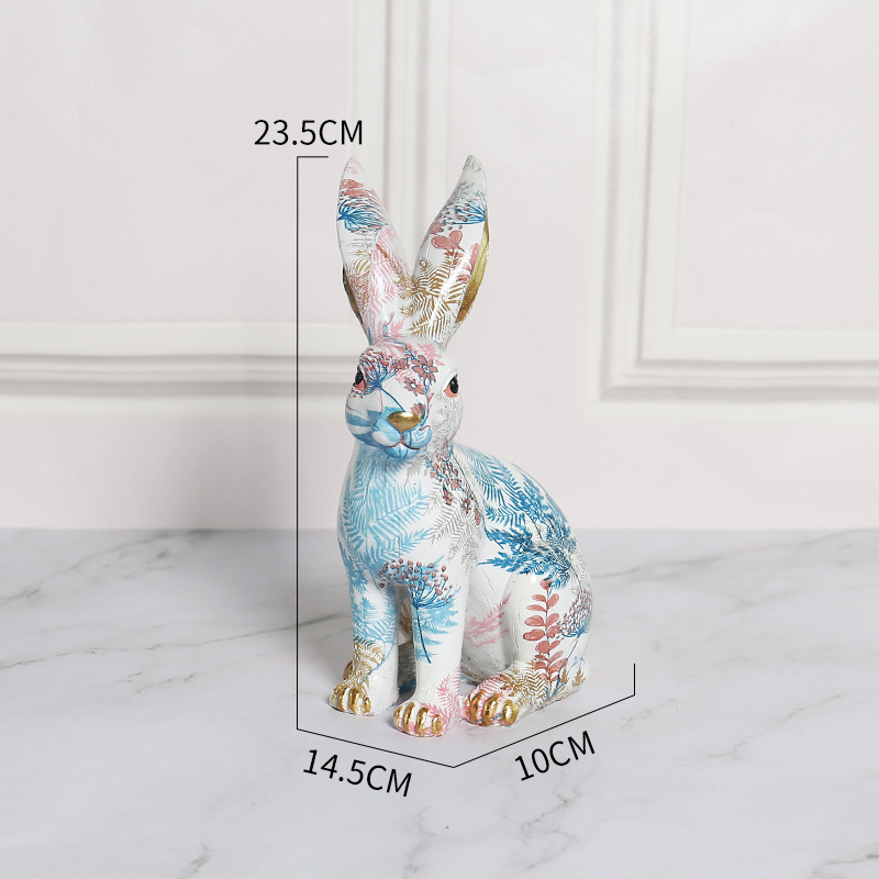 Tượng Thỏ Sắc Màu - Thỏ Phục Sinh - Trang Trí Sân Vườn, Để Bàn, Luxury