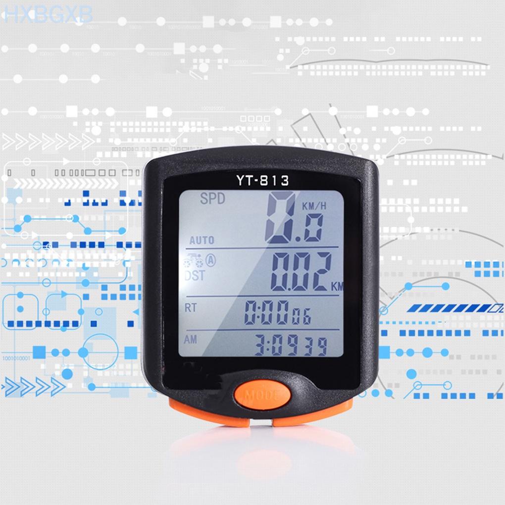 YT-813 Cycling Speedometer Bicycle Digital Computer Multifunction Bike LCD Display Odometer Wireless/Wired Speedometer