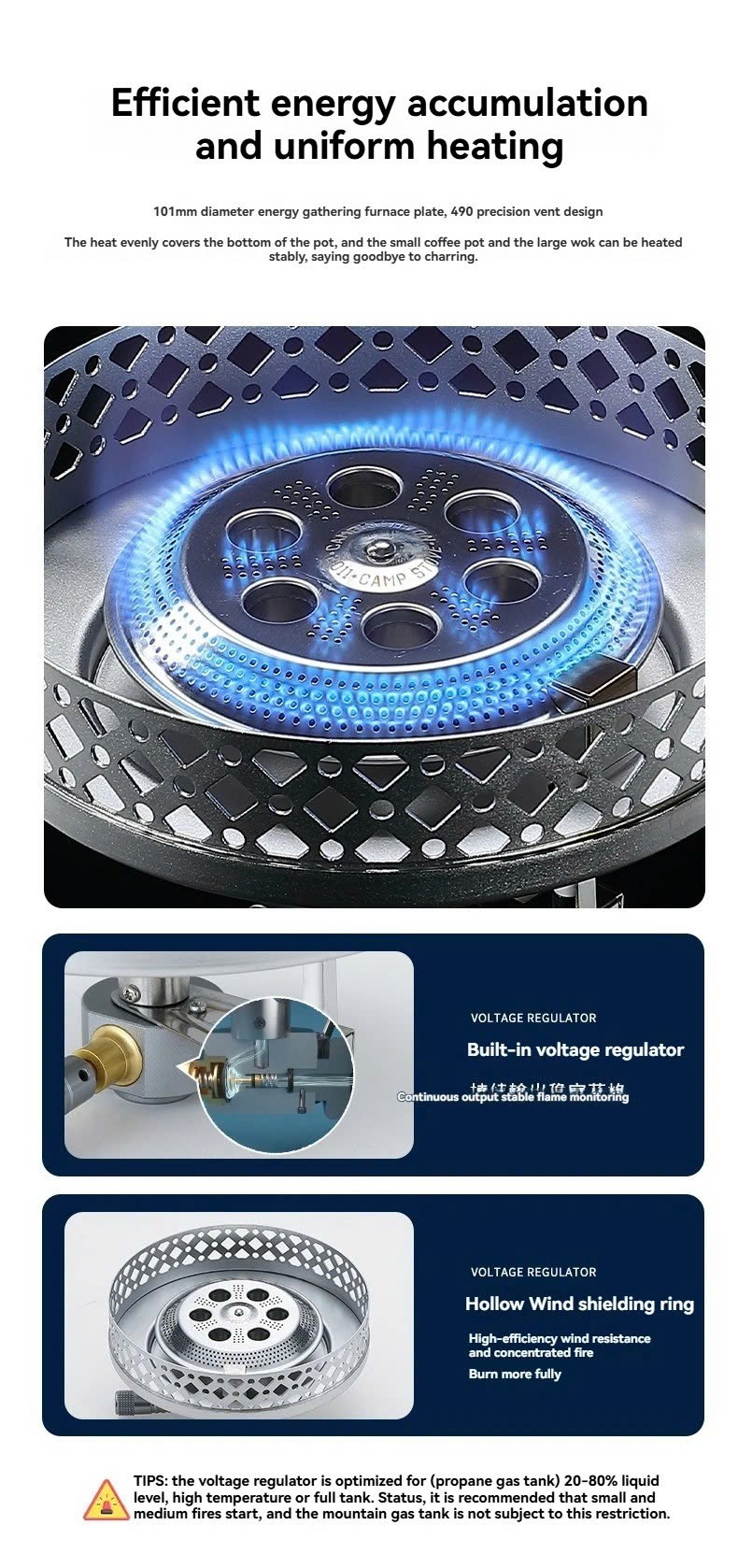 Bếp gas dã ngoại công suất lớn Campingmoon OD-4 OD 4 OD4