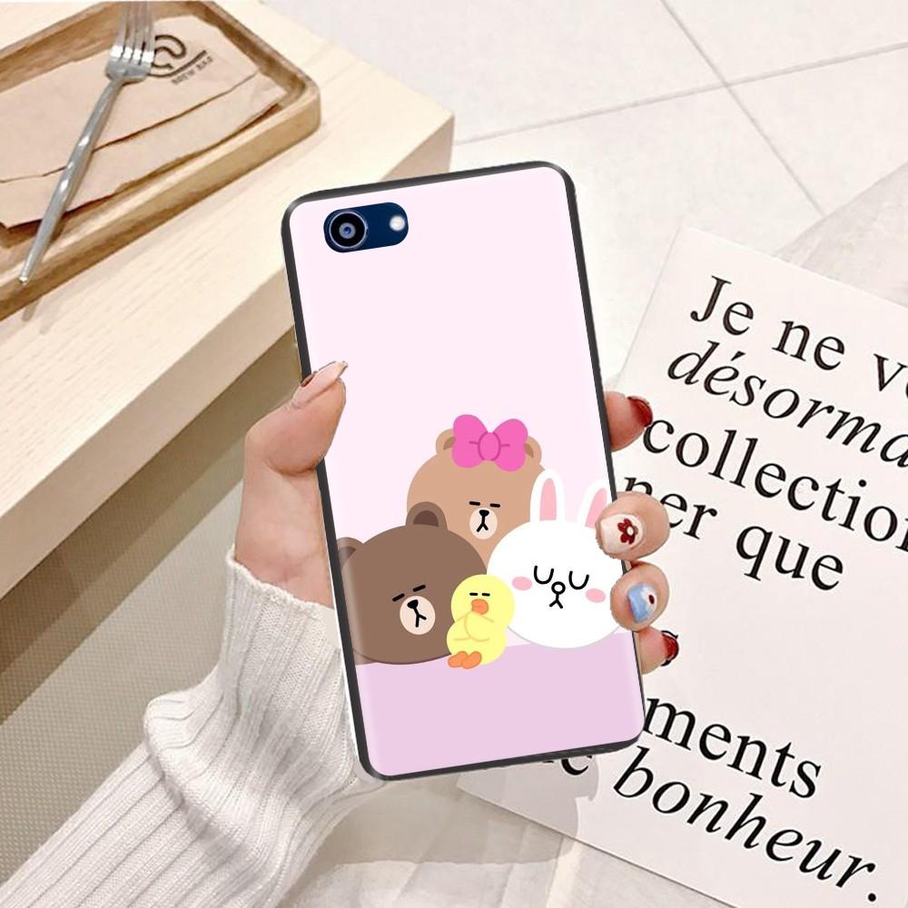 Ốp lưng dành cho điện thoại Oppo Reno 3 Viền dẻo TPU hình Gấu Nâu Cute