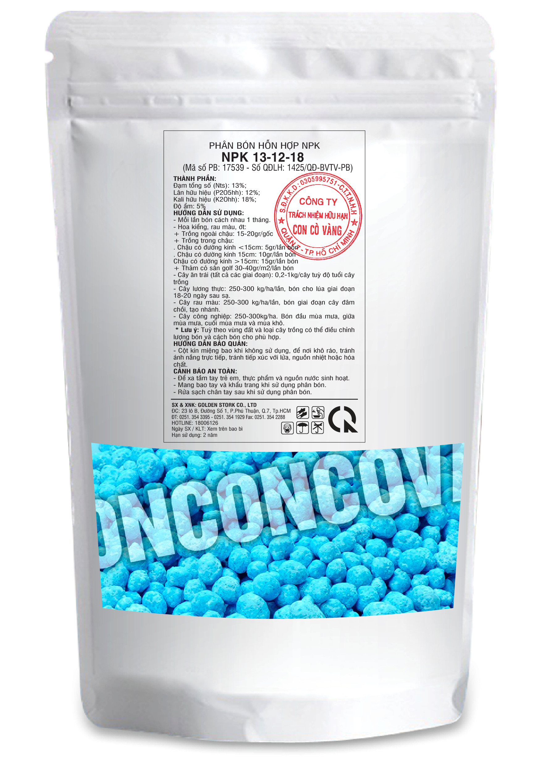 Phân bón NPK 13-12-18+TE NutriTech Premium