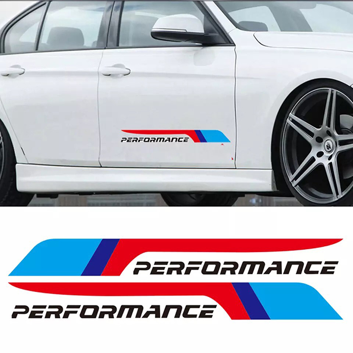 Bộ 2 tem dán cửa xe ô tô Performance 03