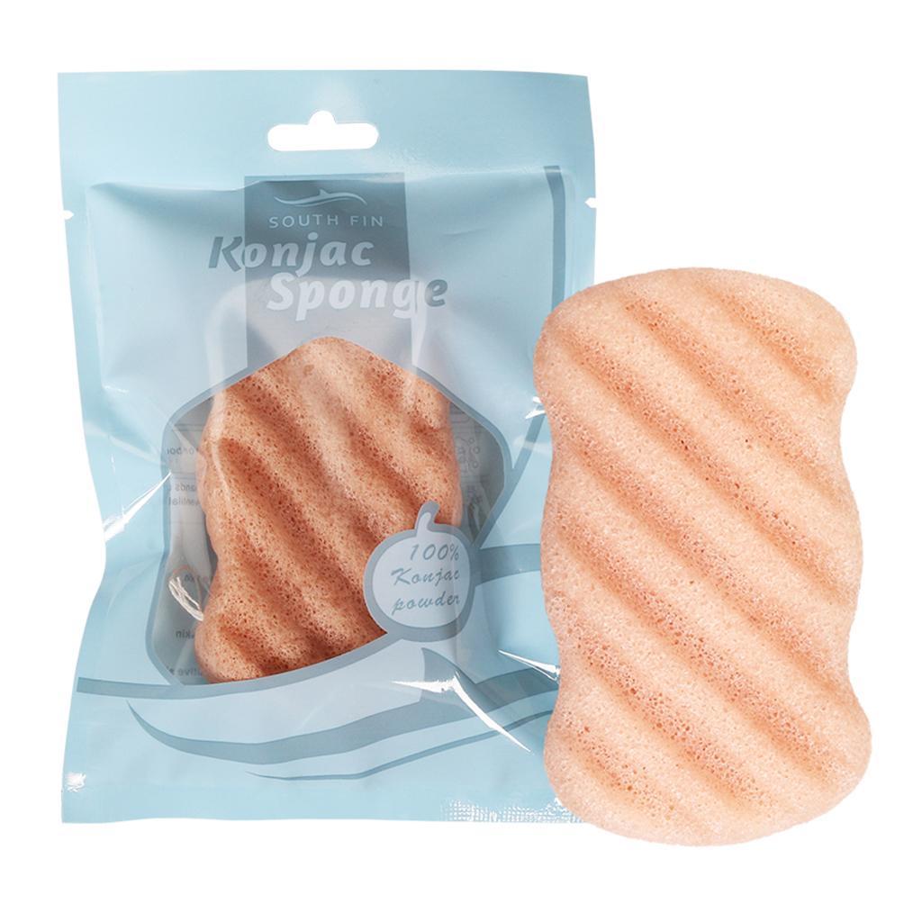 2 Pieces 100% Natural Konjac Soft Puff Face Body Wash Cleaning Sponge