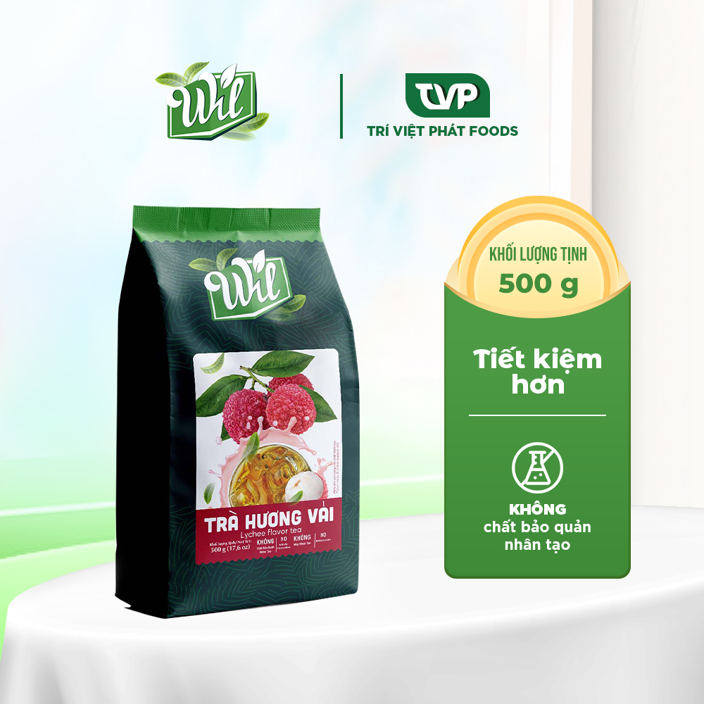 Trà vải Wil hòa tan dùng trong pha chế trà trái cây giải nhiệt túi 500g