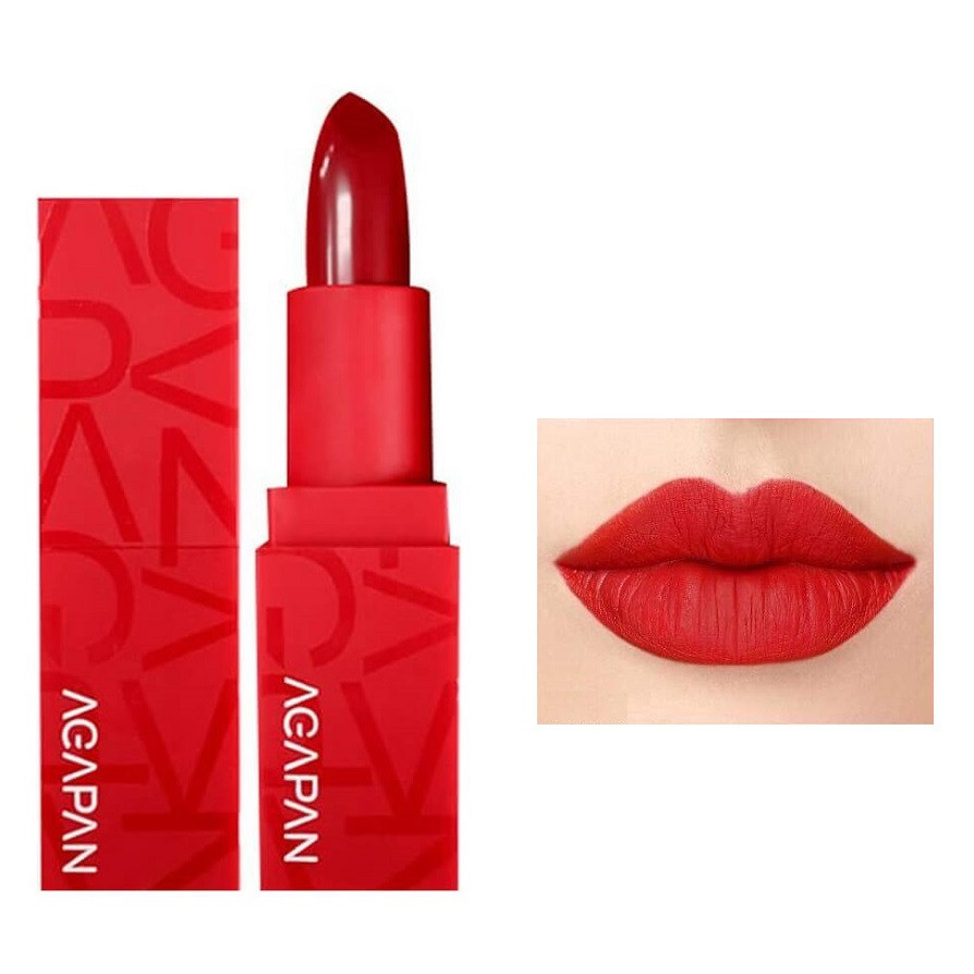 Son Thỏi lì mềm môi Agapan Pit A Pat Lipstick Red Limited Edition