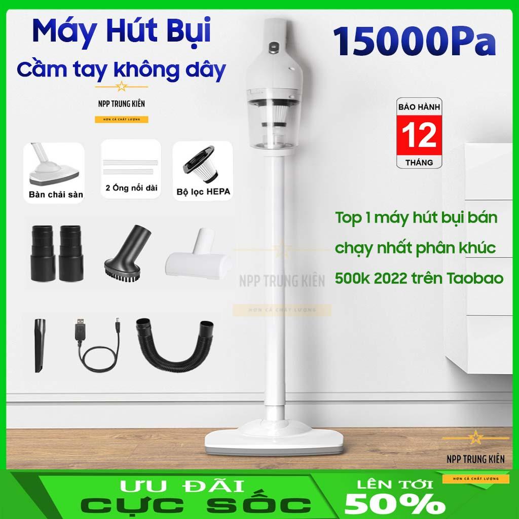 Máy hút bụi cầm tay không dây Vacuum Cleaner vô cùng tiện lợi và lực hút cực khỏe 15000Pa bảo hành 12 tháng