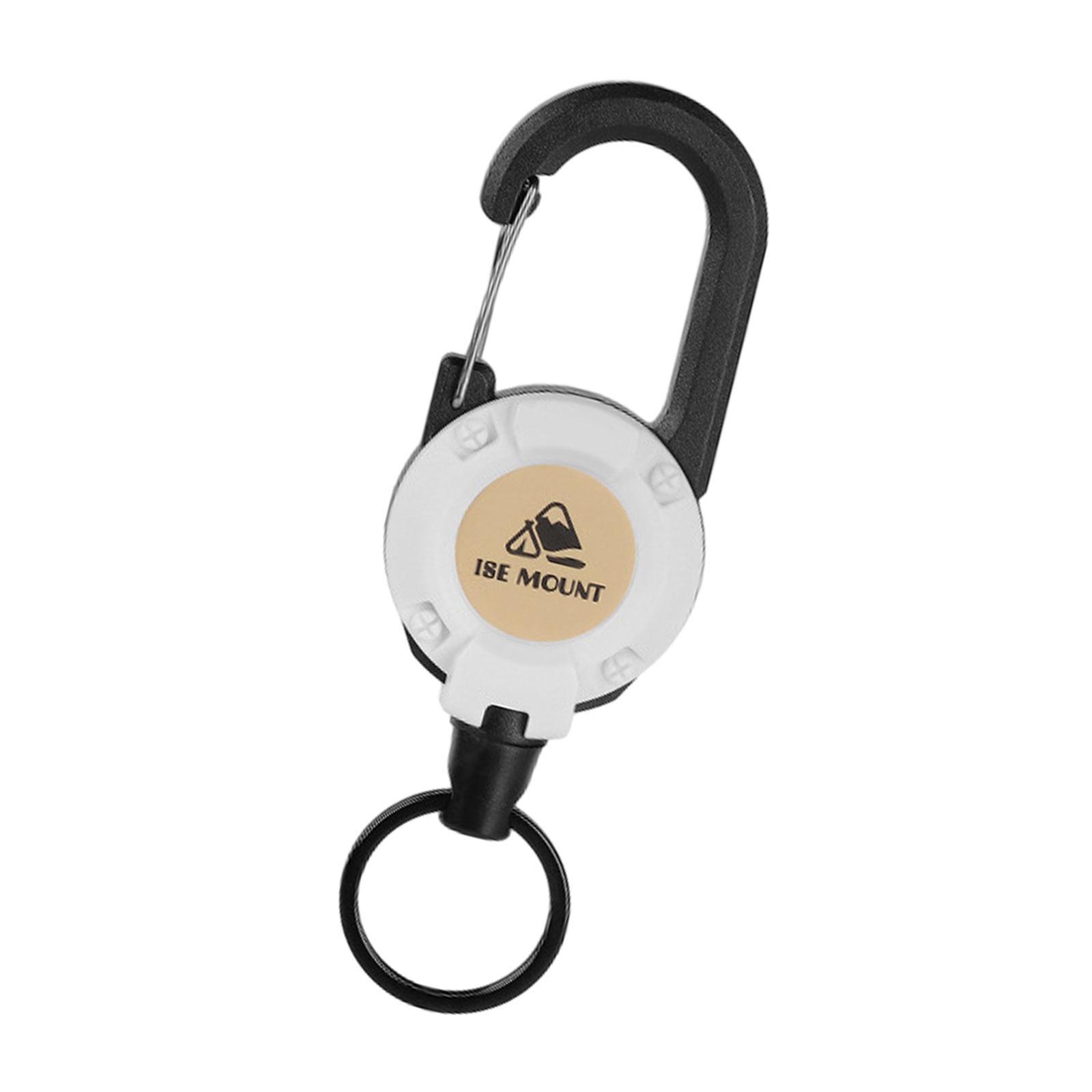 Retractable Keychain Carabiner Heavy Duty ID Badge Holder Lanyard Keyring Retractable  for Men Women Adults Hiking