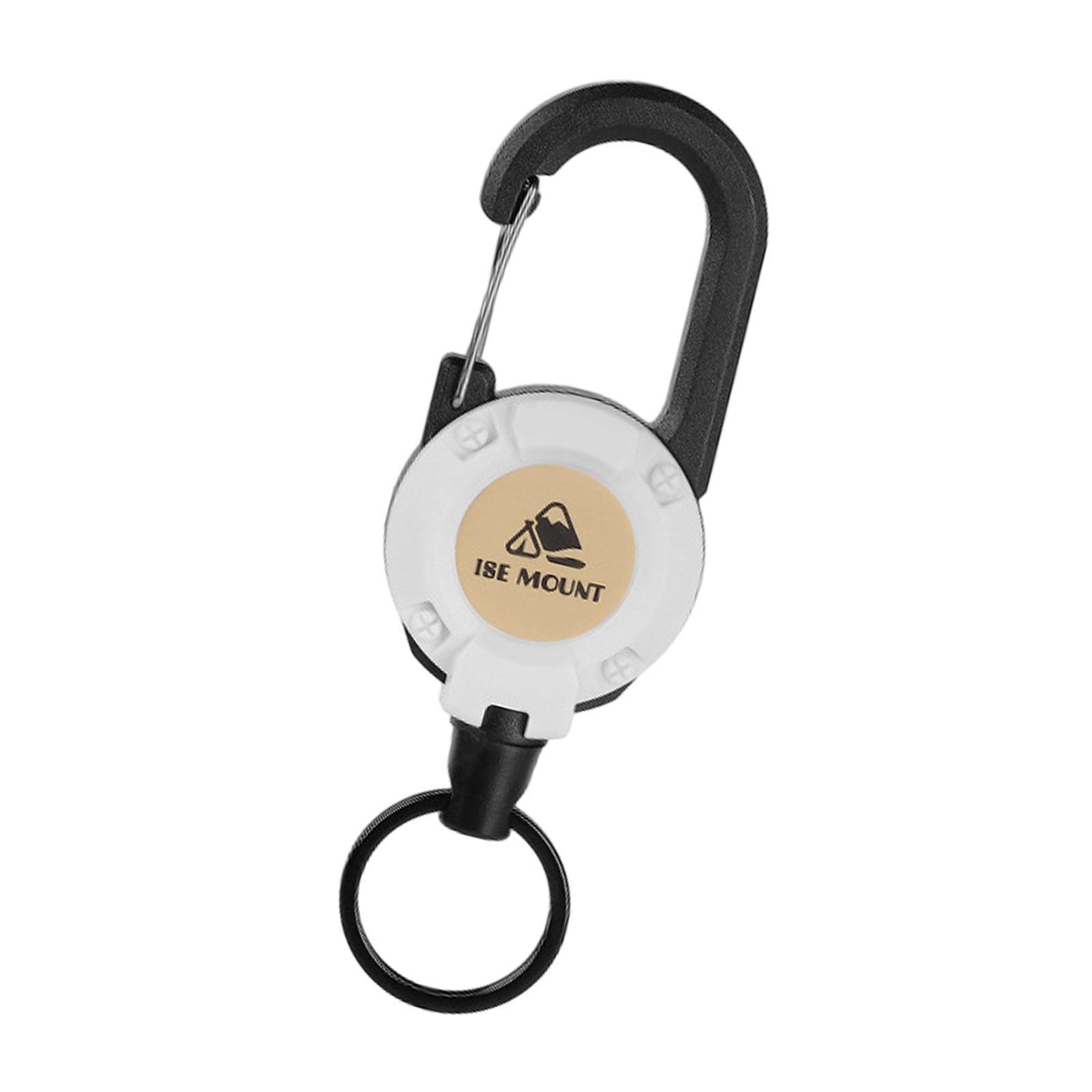 Retractable Keychain Heavy Duty ID Badge Holder Key Reel for Climbing Hiking