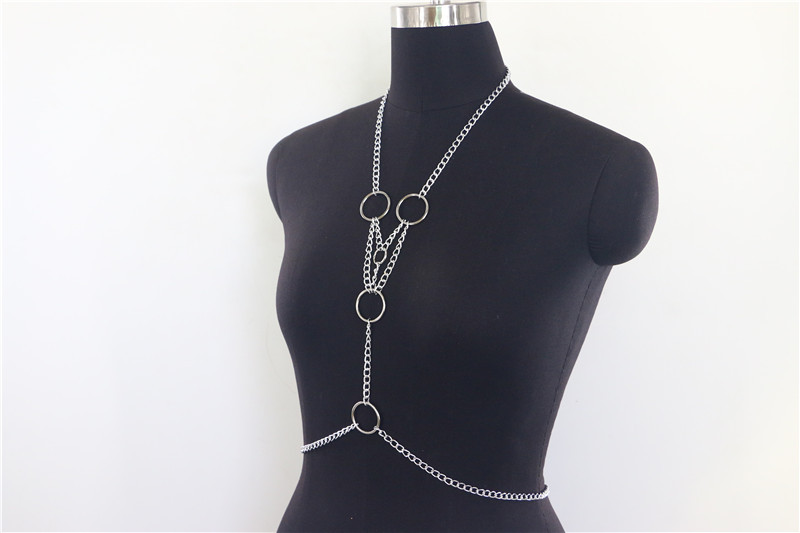 Body chain chuỗi xích titan body kết hợp thắt lưng và vòng cổ cá tính nổi bật