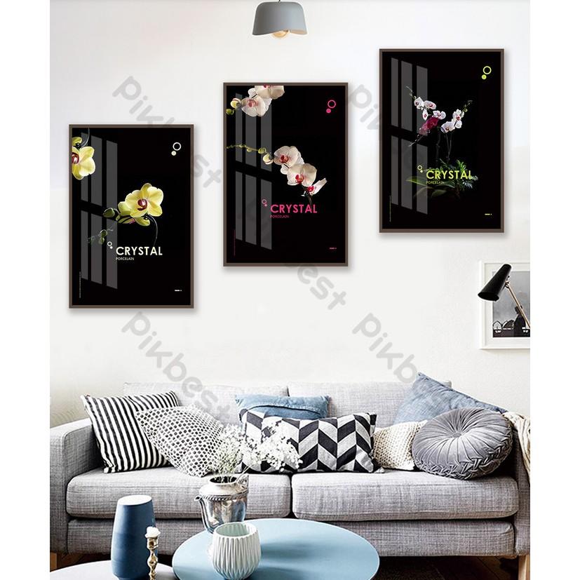 Tranh dán tường Combo 3 tranh Phong Lan dán tường hiện đại MS995322