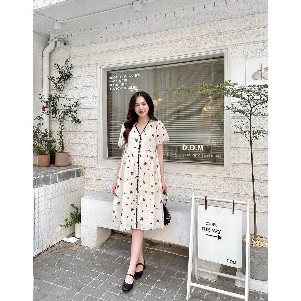 Váy Bầu Đẹp Phối Bèo Sang Trọng Mềm Mát Cho Mẹ Bầu Và Sau Sinh-đàm bầu hè