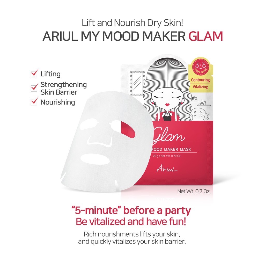 Mặt nạ dưỡng da Ariul My Mood Maker Mask Glam 20g