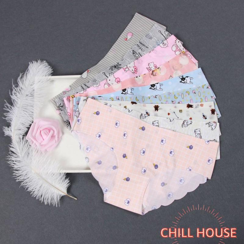 combo 5-10 Quần Lót Đúc Su Không Đường May Họa Tiết cute 015 - CHILLHOUSE