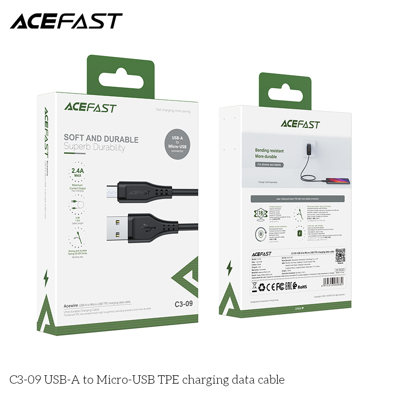 Cáp Sạc Acefast Micro 1.2m C3-09 - Hàng Chính Hãng